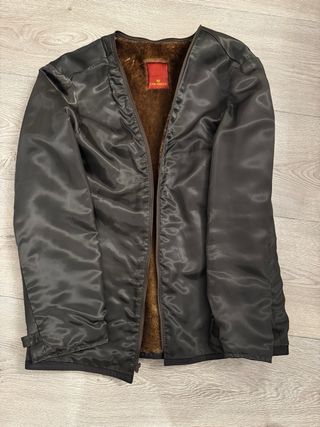 Chaqueta de piel y forro lana extraible (Caramelo)