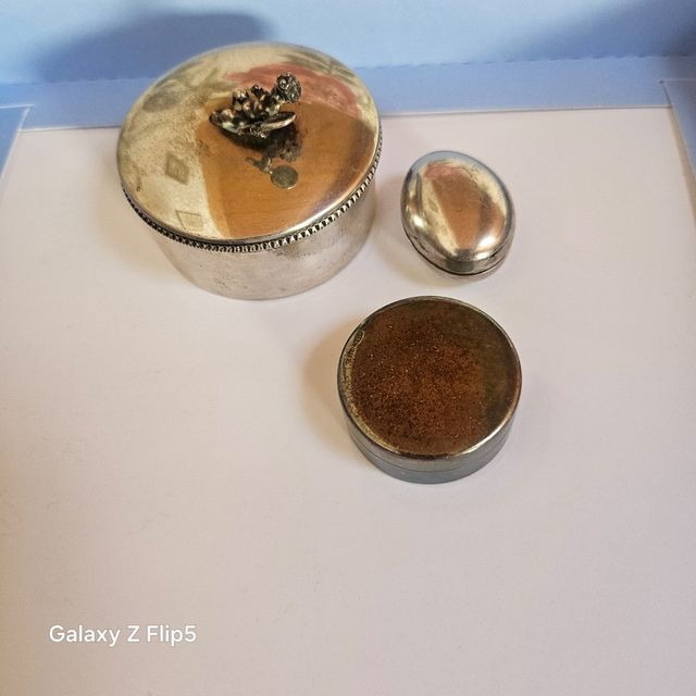 3 SCATOLE PORTA GIOIE IN ARGENTO SILVER