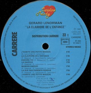 DISCO DE VINILO DE GERARD LENORMAN