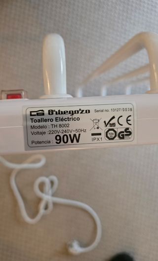 Toallero secador 90w como nuevo