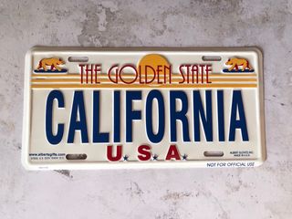 Targa in metallo California USA