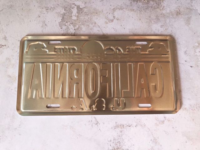 Targa in metallo California USA