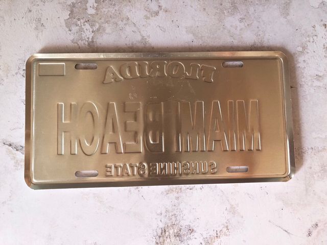 Targa in metallo Miami Beach Florida