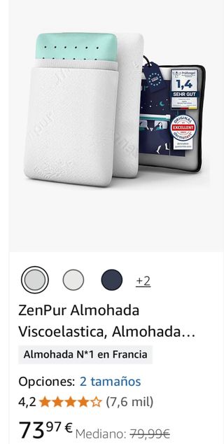 Almohada Ortopédica con Funda de Bambú