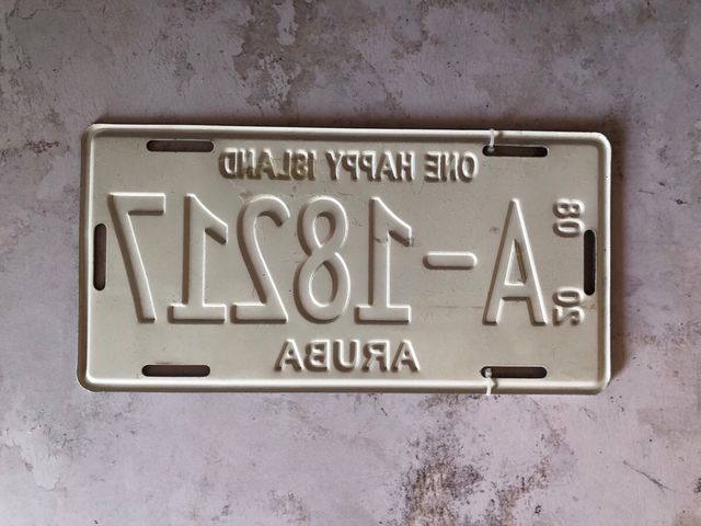 Targa automobilistica originale Aruba