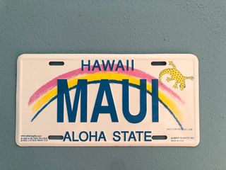 Targa in metallo Maui Hawaii