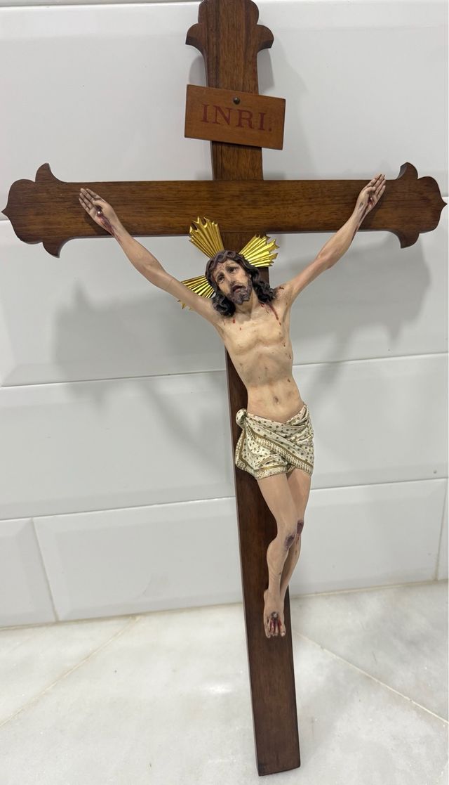 ANTIGUO CRUCIFICADO ARTE CRISTIANO OLOT
