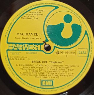 DISOC DE VINILO MACHIAVEL