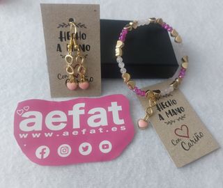 Bisutería solidaria. PULSERAS-PENDIENTES handmade