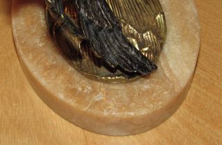 Antiguo candelabro francés pájaro ave años 30