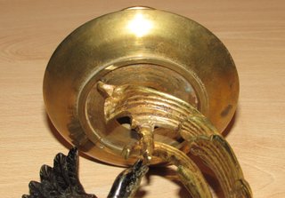 Antiguo candelabro francés pájaro ave años 30