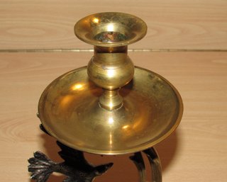 Antiguo candelabro francés pájaro ave años 30