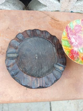 Cenicero de madera