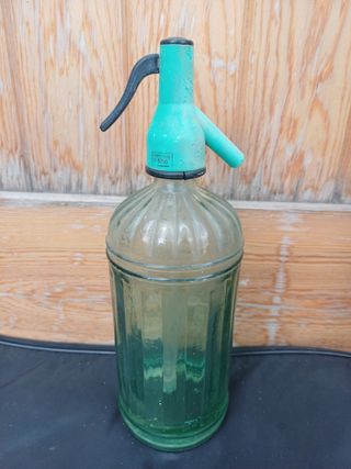 Antiguo sifon La Gremial Lerida de cristal