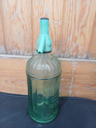 Antiguo sifon La Gremial Lerida de cristal