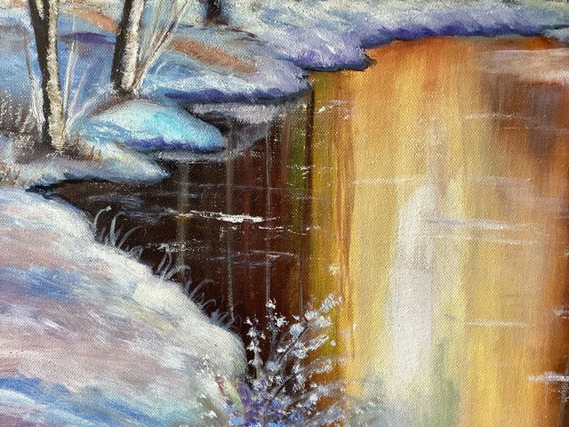 Cuadro pintura al óleo de Nieve