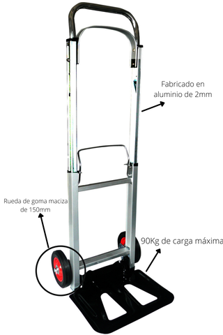 Carretilla 90kg aluminio plegable