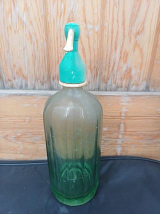 Antiguo sifon E Barranca Barcelona cristal vidrio