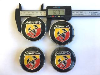 4 Centros de rueda Fiat Abarth 60mm