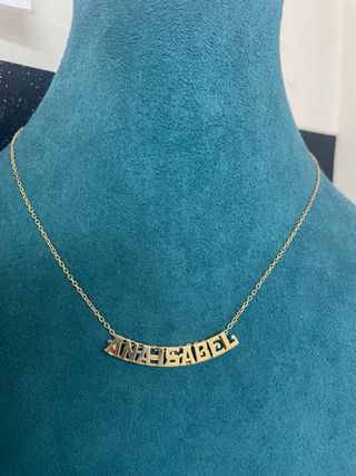 Colgante oro nombre