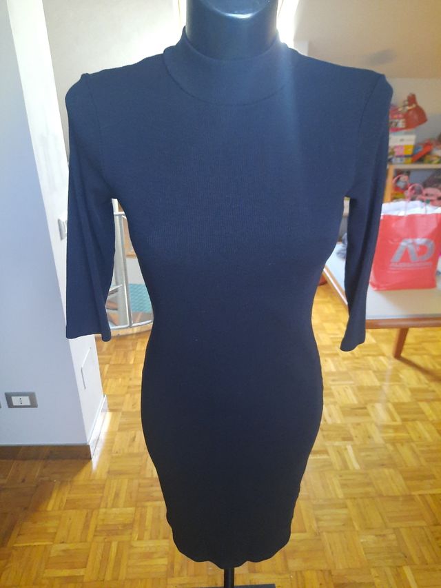 Tubino nero elasticizzato tg unica