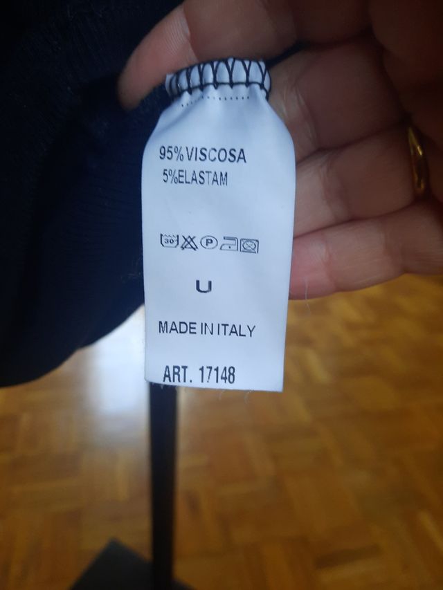 Tubino nero elasticizzato tg unica