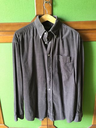 Camicia in velluto marrone