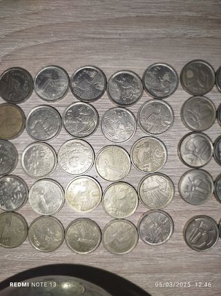 Lote 74 monedas de 5 pesetas