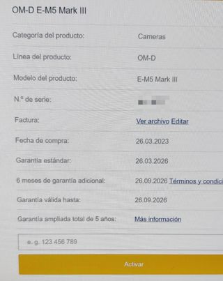 Olympus OM-D E-M5 III +Garantía