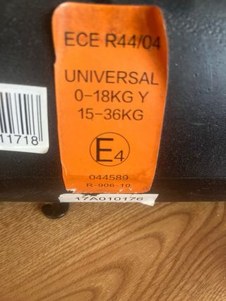 silla coche (0 hasta 36 kgs)