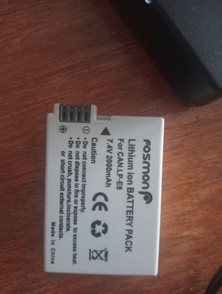 Cargador cámara fotos Canon con batería