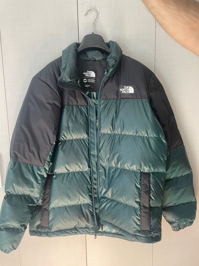 Abrigo the north face verde y negro de hombre