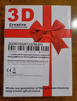 Lámpara 3D LED USB Oso