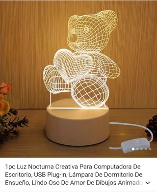 Lámpara 3D LED USB Oso