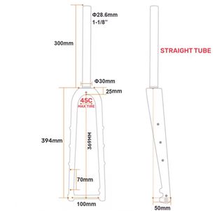 Horquilla de carbono para grava 700c