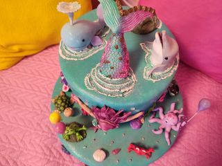 TARTA GRANDE SIRENA DECORACIÓN