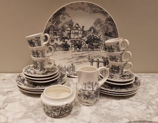 Juego de café inglés negro