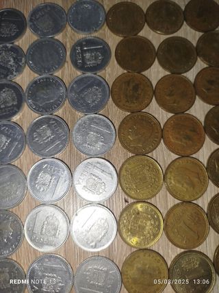 Lote de 89 monedas de 1 peseta