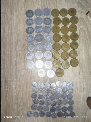 Lote de 89 monedas de 1 peseta