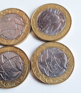 1000 lire in moneta 4 pezzi 