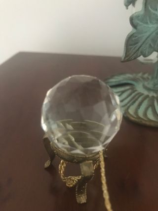 Péndulo de Cristal Facetado con peana