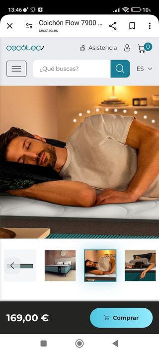 Colchón cecotec flow 105x190 nuevo