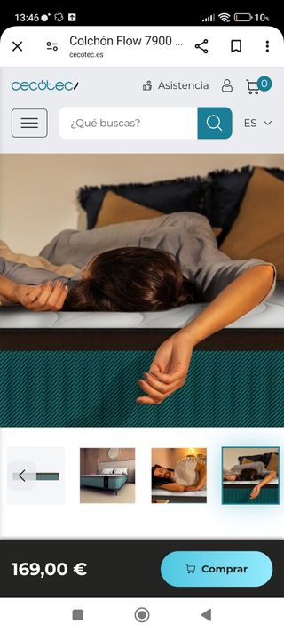 Colchón cecotec flow 105x190 nuevo