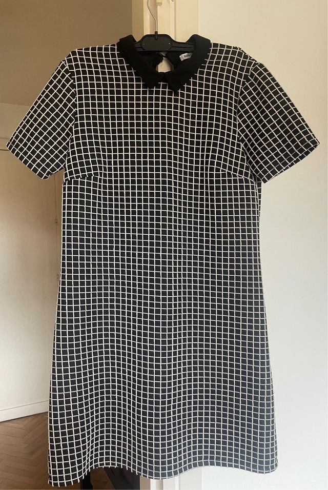 Vestido cuadritos Blanco