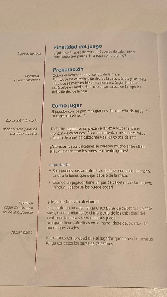 Juego El monstruo de los calcetines