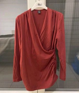 Camiseta Premamá embarazada Burdeos Talla L