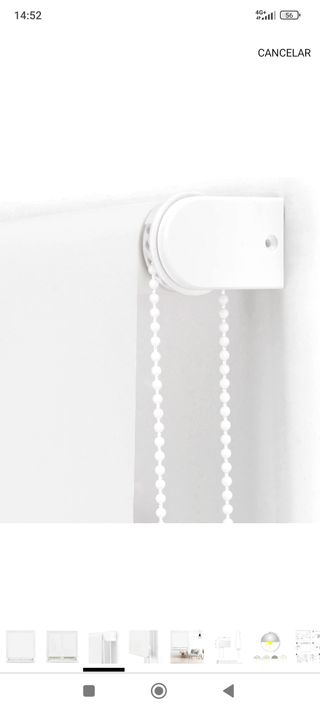 Estor enrollable translúcido liso