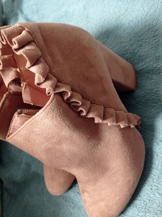 Botines tacón rosa maquijalle