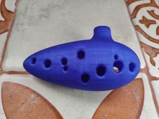 3D Ocarina 12 con soporte cristales minerales - Z
