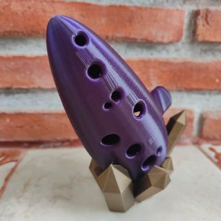3D Ocarina 12 con soporte cristales minerales - Z